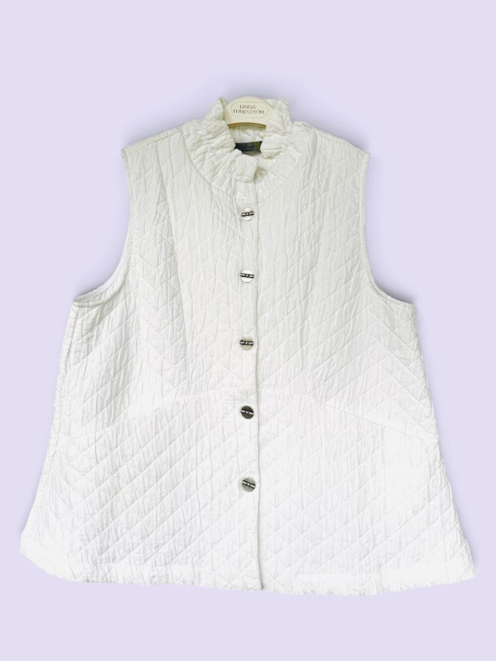 Chalet et ceci White Quilted Vest